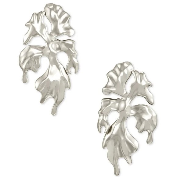 Kendra Scott Jewelry - KENDRA SCOTT Savannah Statement Earrings in Vintage Silver Leaf